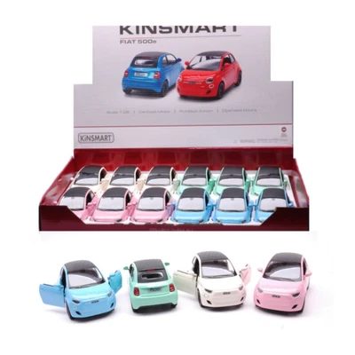 FIAT 500e PASTEL (1 Modellino a Scelta) cm 12 1:28 Kinsmart Modellismo Giocattol - Immagine 1 di 3