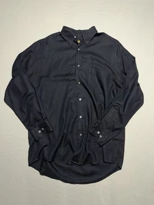 Vintage Tricots St Raphael L schwarz Baumwolle Seide Knopfleiste Hemd Herren Hong Kon - Bild 1 von 6