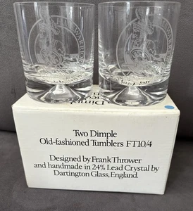 HMS Warrior Hand Made Lead Crystal Tumblers. Dartington - Picture 1 of 3