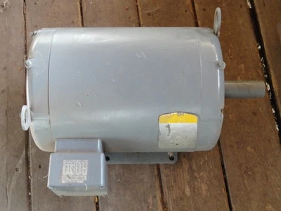 BALDOR 10 HP 3 PHASE USED COMPRESSOR MOTOR 1760 RPM 215T 1 3/8" SHAFT FREE SHIP - Image 1 of 4