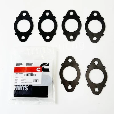 6Pcs 5266422 Exhaust Manifold Gaskets For Dodge Ram Cummins 5.9L 6.7L 24V 98-15 - Image 1 of 4