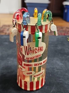8 “Wet Your Whistle” Vintage Swizzle Sticks Cocktail Mixer Drink Stirrer 6” MCM - Picture 1 of 9