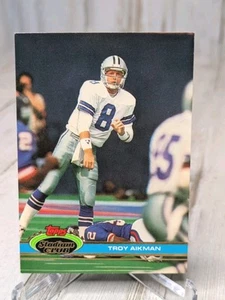 1991 Topps Stadium Club #228 Troy Aikman Dallas Cowboys HOF - Picture 1 of 2