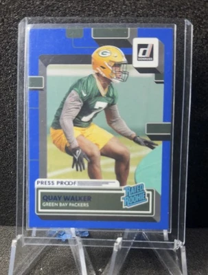 2022 Panini Donruss - Rated Rookie Quay Walker #356 Press Proof Blue (RC) - Image 1 of 2