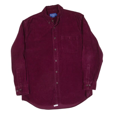PENDLETON Mens Corduroy Shirt Maroon Long Sleeve M - Image 1 of 4