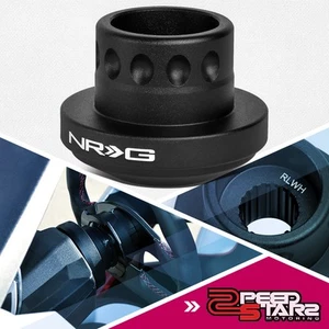 Adaptador de buje corto negro para volante NRG para columnas de dirección Woodward Spline - Imagen 1 de 7