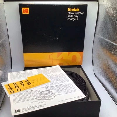 Vintage Kodak Carousel 140 Slide Projector Tray Original Box Stickers Labels NEW - Image 1 of 4