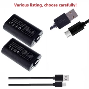 Wiederaufladbarer Akku + USB-Kabel für Xbox One Wireless Controller 1400mAh neu - Bild 1 von 30