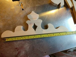Fretwork Header 10 1/4" x 4" x 5/8ths Clock Mirror - Picture 1 of 10