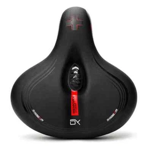 Bike Seat Comfort Bike Saddle Hollow,Mountain Bike Soft Wide Bike Seat Cushion - Picture 1 of 11