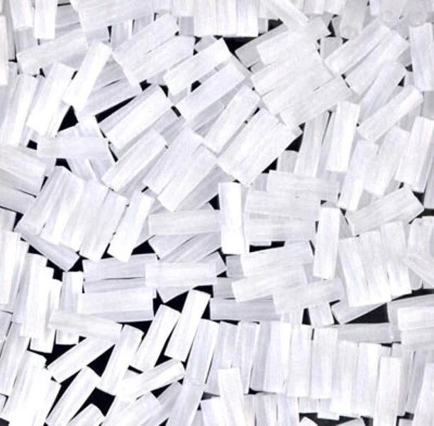 Miyuki Twisted Bugle Beads 6mm 17.5GM Matte Crystal AB - Image 1 of 1