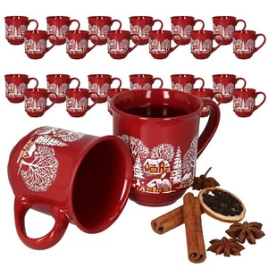 36er Set Glühweinbecher rot 0,2L geeicht Tassen Glühweintasse Becher Weihnachten - Bild 1 von 7