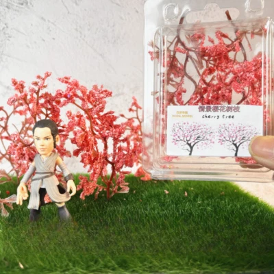 HO/OO Scale Pink Tree Miniatures Cherry Blossom Garden Plant Sand Table Model - Image 1 of 3