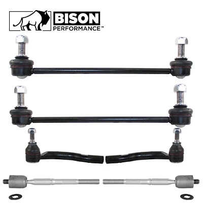 Kit de extremidades de haste de amarração externa interna Bison Performance 6 peças para Toyota Camry 2.4 L4 - Imagem 1 de 3