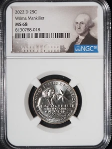 2022-D NGC Graded MS68 Wilma Mankiller American Women Quarter #018 - Picture 1 of 2