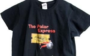 Womens Polar Express Graphic T-Shirt Size M Ticket Bell Ornament RARE Gildan Y2K - Picture 1 of 4