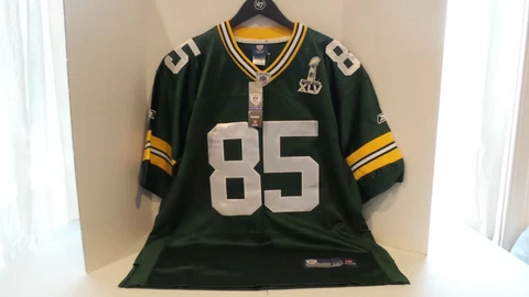 Greg Jennings Green Bay Packers Reebok OnField Super Bowl XLV Jersey- Green Cover