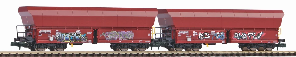 Piko 40716 N Gauge OnRail Falns Hopper Graffiti Wagon Set (2) VI - Image 1 of 2