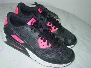 2017 Nike Air Max 90 Ultra 2.0 Essential Black/Racer Pink Youth Shoes! Size 6.5Y - Picture 1 of 12