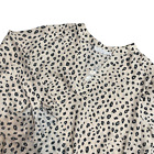 Lush 1X New With Tags Beige Animal Print 3/4 Roll Up Sleeves