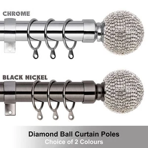 Los postes de cortina de metal extensible de diamante incluyen accesorios de anillos finales. 28m - Imagen 1 de 11