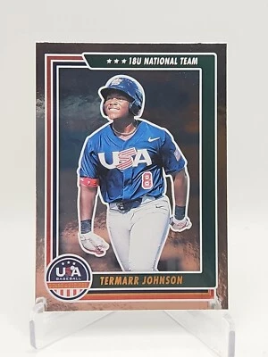 2022 USA Baseball Stars& Stripes #59 Termarr Johnson 18U Silver Holo - Image 1 of 2