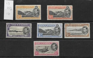 Ascension KGVI 1938 pictorials selection to 5/- mint & used, see notes (A046) - Picture 1 of 1