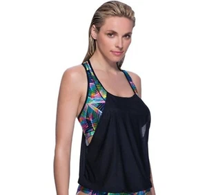 Sport Blouson 2in1 Racerback Tankini Oberteil Schwimmen D-Cup Profil von Gottex - Bild 1 von 10