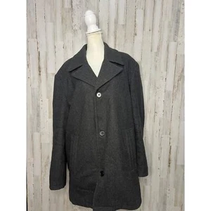 Cappotto lungo invernale London Fog uomo XL misto lana antracite soprabito - Foto 1 di 6