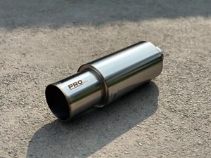 Pro Serie V1 JDM 4" gerade Edelstahl Auspuff Schalldämpfer 2,5" Universal UK - Bild 1 von 2
