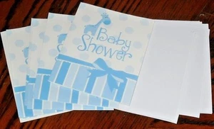JUEGO DE 10 INVITACIONES BABY SHOWER CON 10 SOBRES DUCHA AZUL @@MIS OTROS ARTÍCULOS - Imagen 1 de 1