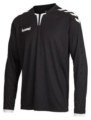 hummel Kinder CORE LS POLY JERSEY Schwarz Handball Sport Volleyball Trikot NEU
