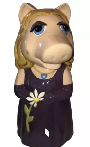 Statua statuina porcellana smaltata 14" vintage 1978 MISS PIGGY fatta a mano divertente - Foto 1 di 9