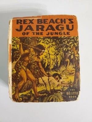 Rex Beach's Jaragu of the Jungle The Big Little Book #1424, Vintage 1937 As Is Foto 1 de 4
