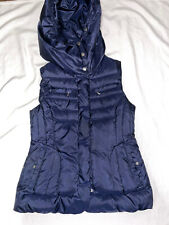 Cole Haan Down Filled Puffer Vest Size M Medium Snood Navy Hooded