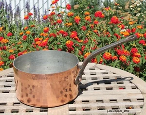 Hammered Copper 3.5 Qt Sauce Pan w/ tin lining, 2.5 mm, Made in France - Picture 1 of 5