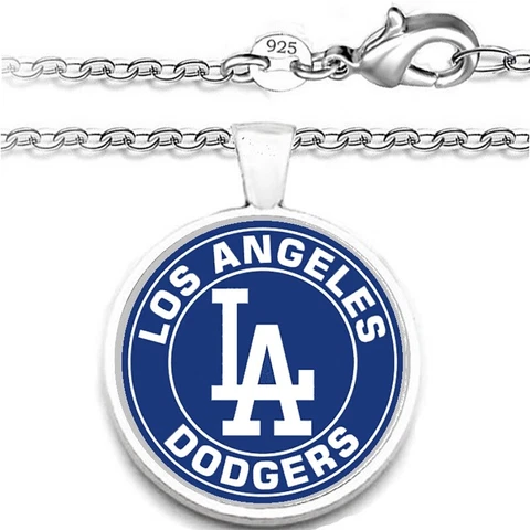 Special Los Angeles Dodgers LA Womens Mens Sterling Chain Necklace Gift A1 Cover
