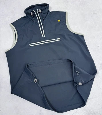 Y2K Adidas Chaleco para Correr Chaqueta 1/4 Cremallera + Bolsillo Frontal Talla Mediana Foto 1 de 4