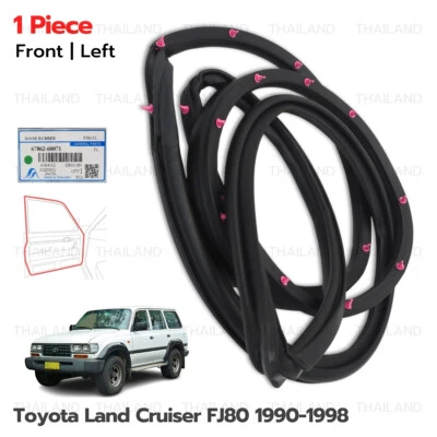 Restricción de goma para puerta delantera Toyota Land Cruiser FJ80 1990-98 LH Foto 1 de 4