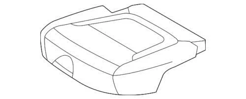 Capa de almofada genuína Hyundai 88160-CW020-PUA - Imagem 1 de 2