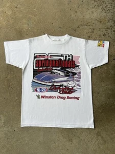 Vintage 1980s Spring Nationals Drag Racing T Shirt Men's Size L Columbus Ohio - Picture 1 of 8