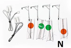 N Scale - Mast Arm Traffic Lights Lighted 4 EACH AS SHOWN - WOO-JP5637 - Picture 1 of 5