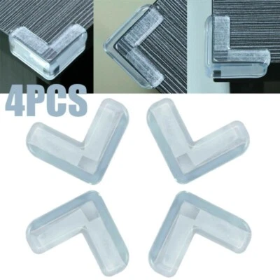Glass Protector Edges 4 Pieces Edge Plastic Baby Table Desk Guards.