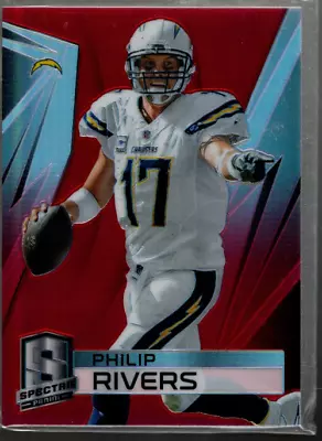 B4256- 2014 Panini Spectra Prizms Red #13 Philip Rivers /10 - NM-MT (RARE) - Image 1 of 2