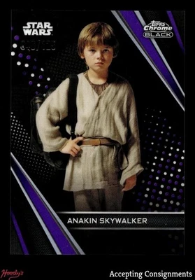 2023 Topps Chrome Black Star Wars Purple Refractors #74 Anakin Skywalker 046/125 - image 1 of 2