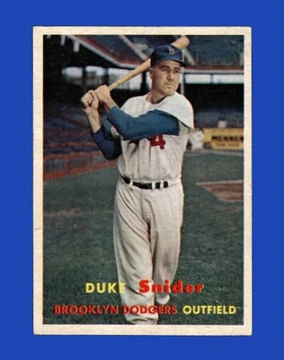 1957 Topps Set-Break #170 Duke Snider en muy buen estado-en muy buen estado *GMCARDS* Foto 1 de 2