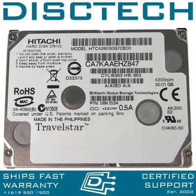 NEW Hitachi 08K1534 1.8" 30GB 5th GEN IPOD PATA IDE ZIF (ATA-6) Hard Drive - Image 1 of 3