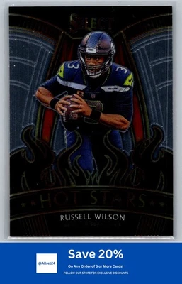 2020 Panini Select #HS18 Russell Wilson Hot Stars Seattle Seahawks D89 - Image 1 of 2