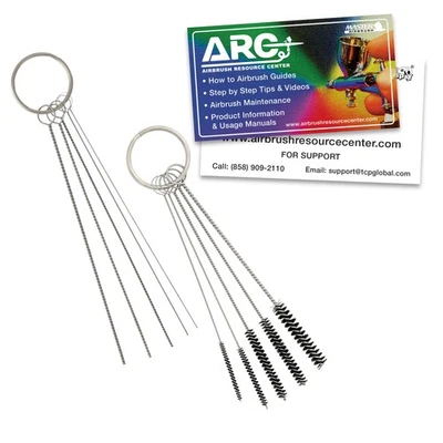 11 Piece Airbrush Spray Gun Cleaning Brush & Needle Set, Card, Clean Poker Kit - Image 1 of 4