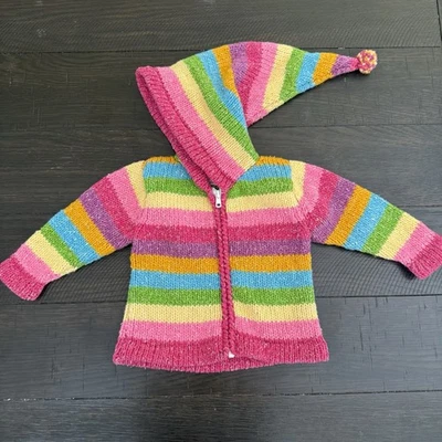 Empresa Ecuatoriana de Ropa E.C.C. Acogedor boho arco iris a rayas talla 18-24 meses Foto 1 de 4